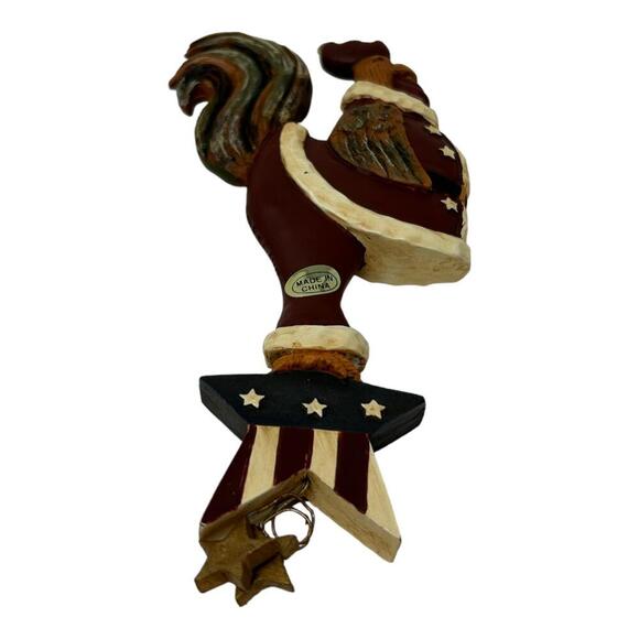 Kurt Adler Santas World American Rooster Patriotic Star Christmas Ornament Resin - Picture 5 of 11